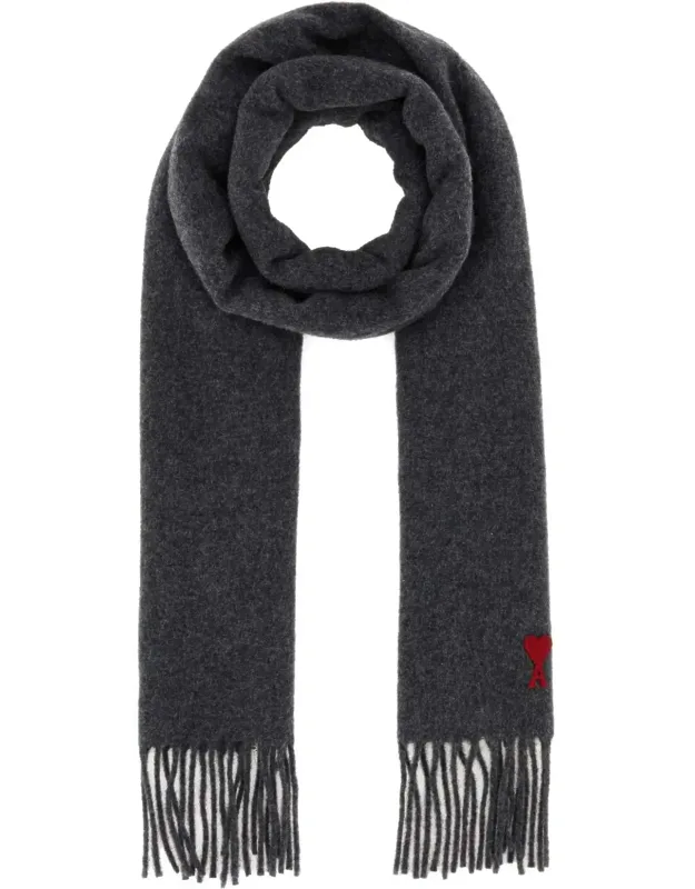 Melange Graphite Wool Scarf
