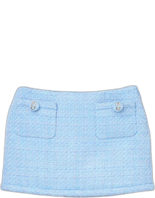 Pop J Metallic Tweed Mini Skirt
