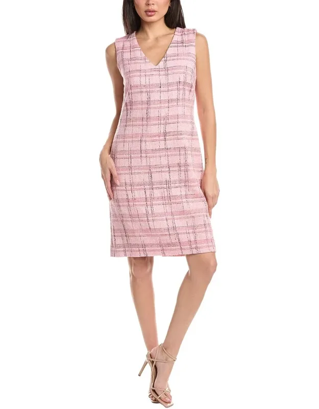 Metallic Plaid Dress