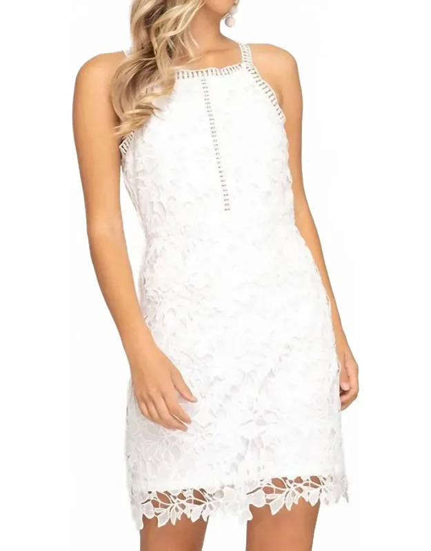 Lace Sleeveless Bodycon Dress