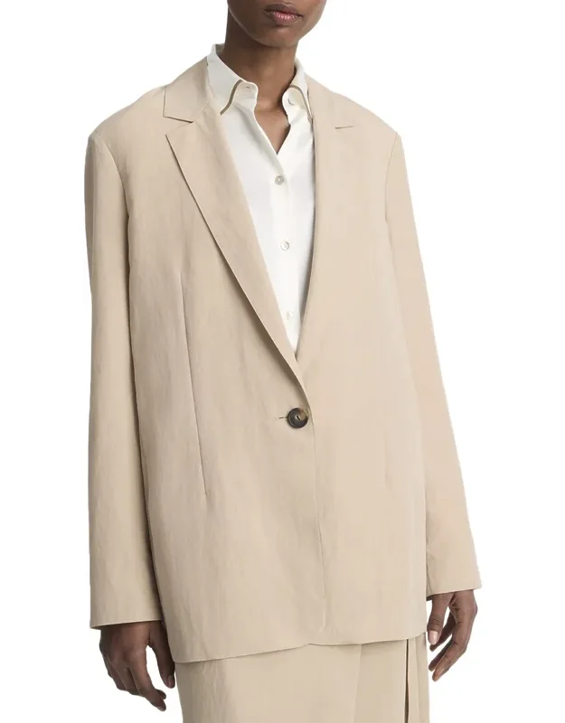 Relaxed Textured Wool-blend Blazer