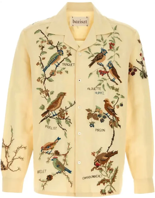 Cotton Blend Avian Shirt