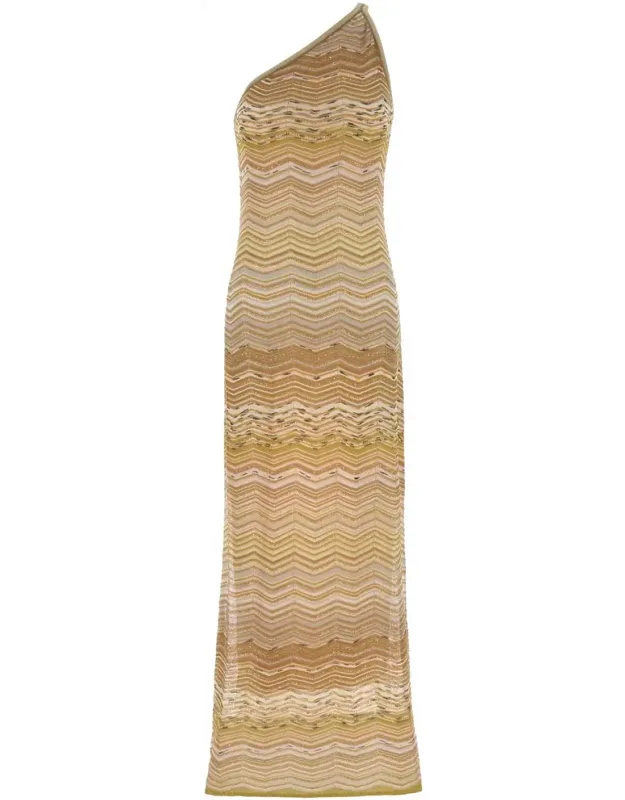 Embroidered Viscose Long Dress