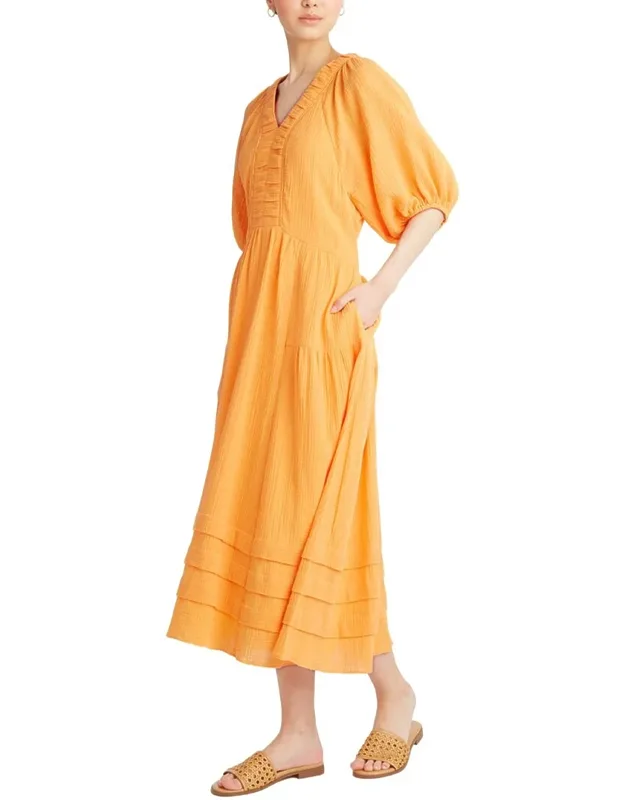 Chloe V-neck Midi Dress
