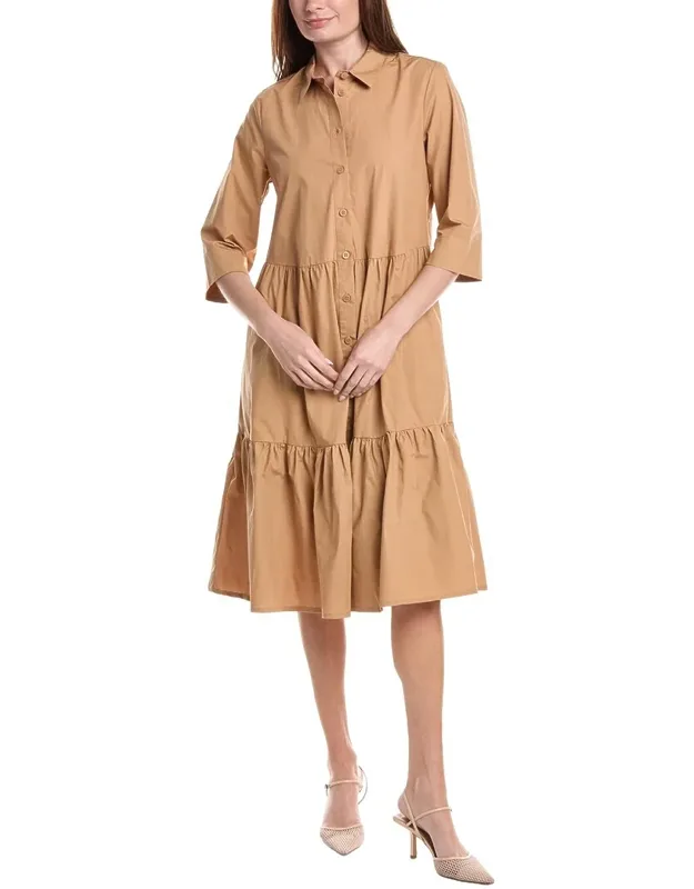 Solid Midi Dress