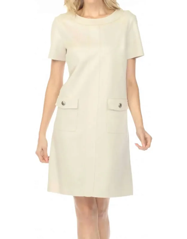 Scuba Suede Shift Mini Dress