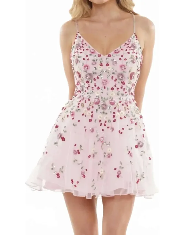 Beaded Strap Cocktail Dress