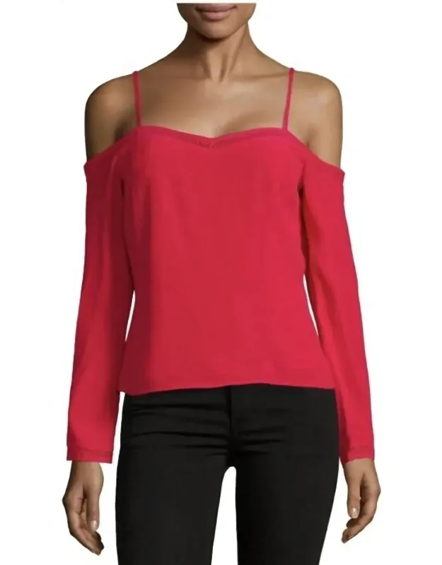 Long Sleeve Cold Shoulder Top