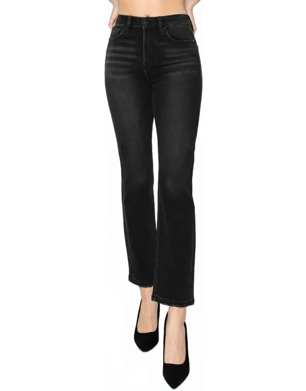 High Rise Crop Straight Jeans