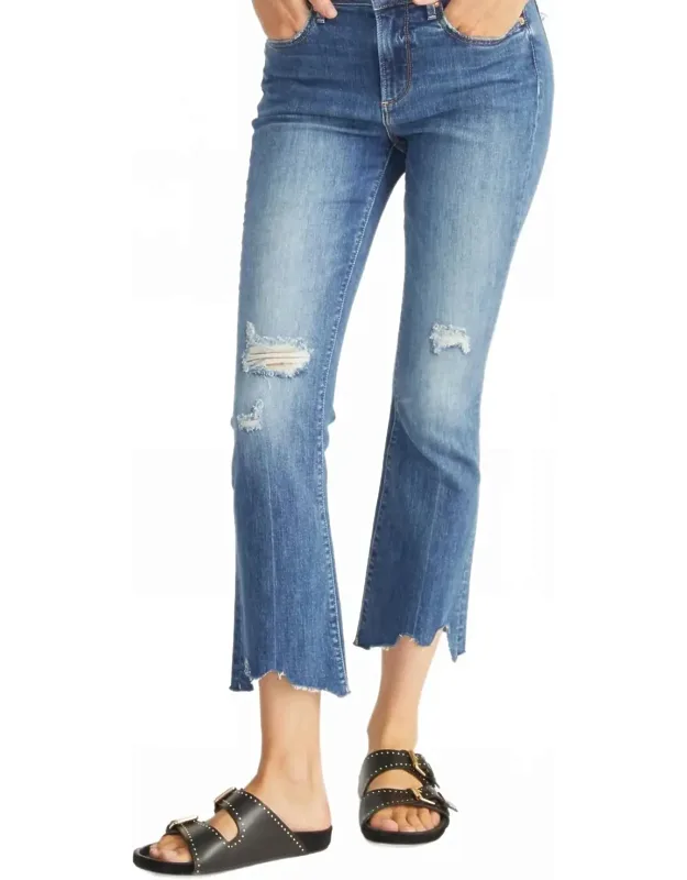 Raw Edge Crop Jeans