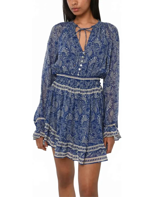 Mini Dress In Arabesque Print