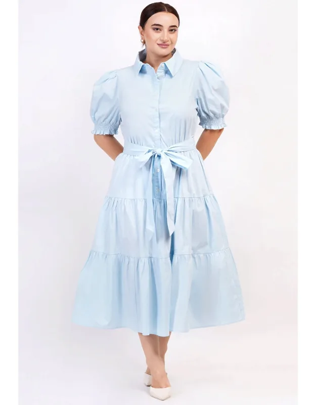 Puff Sleeve Shirt Dress