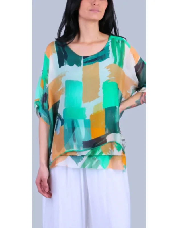 Carmelina Brushstroke Blouse