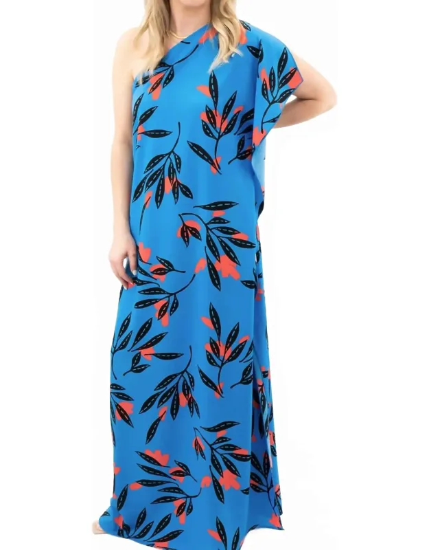 One Shoulder Floral Dress