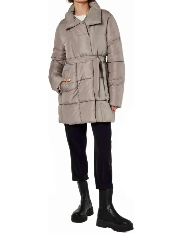 Quilted Belted Coat