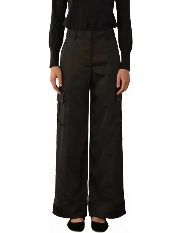 Light Satin Cargo Pants