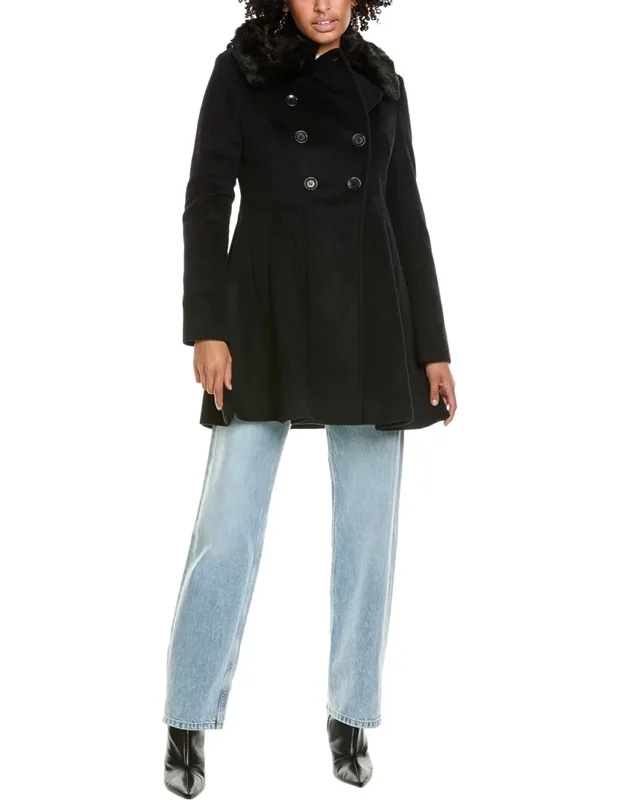 Double-breasted Wool-blend Coat