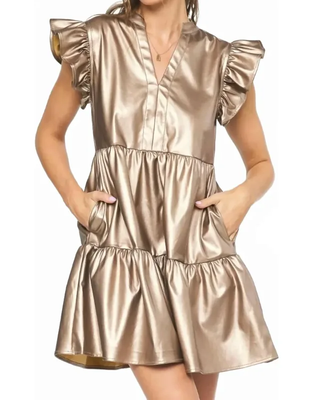 Faux Leather Mini Dress