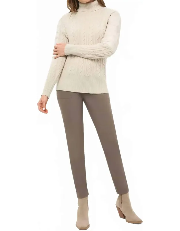 Cableknit Padded Sweater