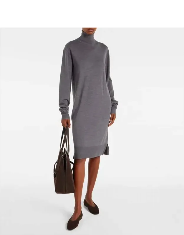 Turtleneck Long Sleeve Dress