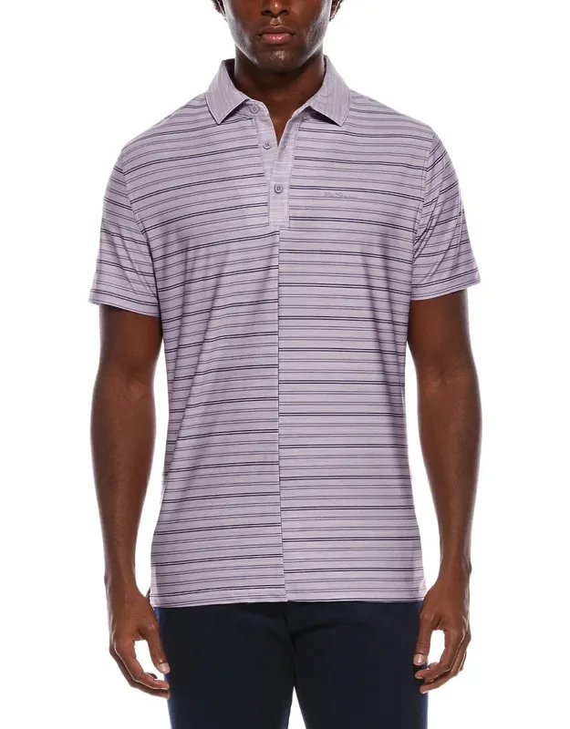 Stripe Colorblock Tech Polo Shirt