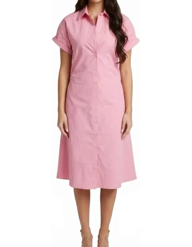 Aster Short Sleeve Shirt Dress