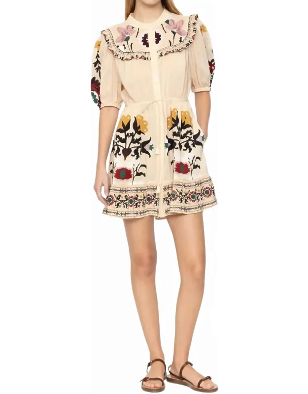 Cassia Print Short Sleeve Dress