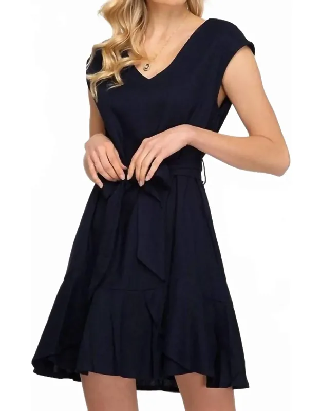 Woven Waist Sash Dress