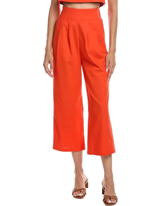 Linen-blend Pants