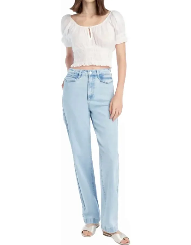 High Rise Straight Trousers