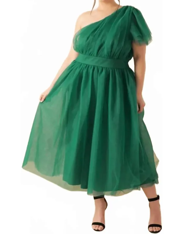 Lively Charm Tulle Midi Dress