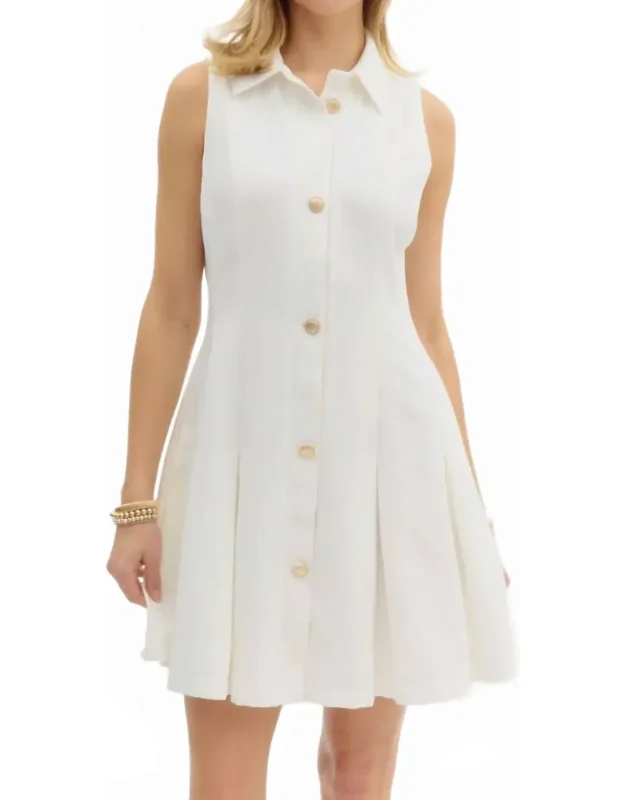 Pleated Mini Dress