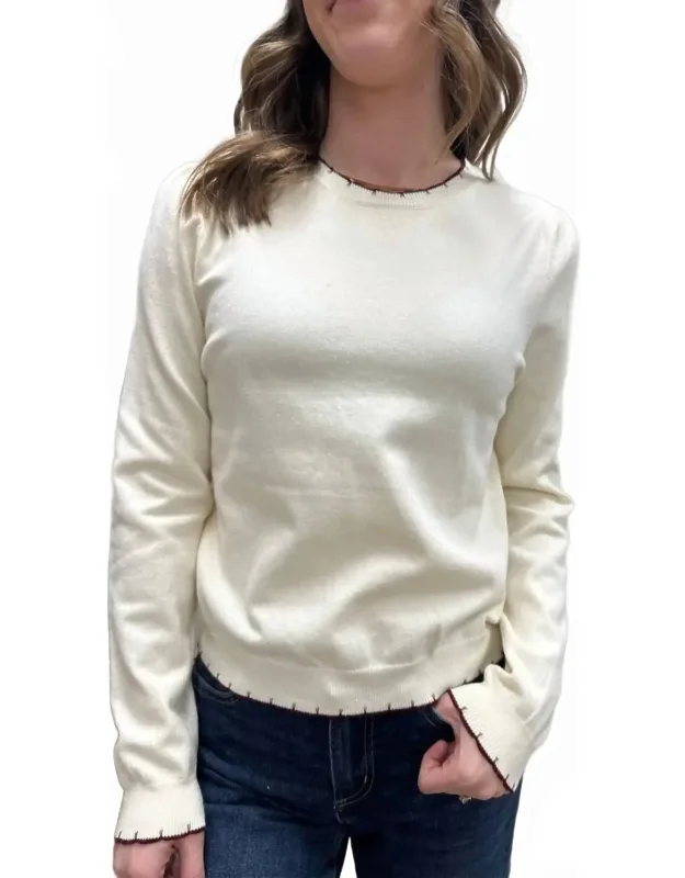 Sweater With Edge Detailing Pullover