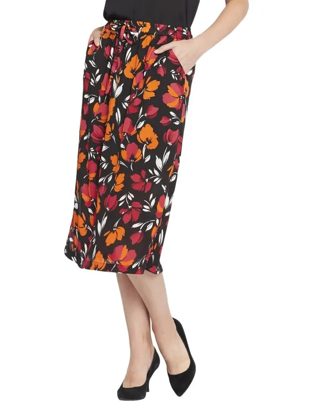 Tropical Waves Midi Skirt