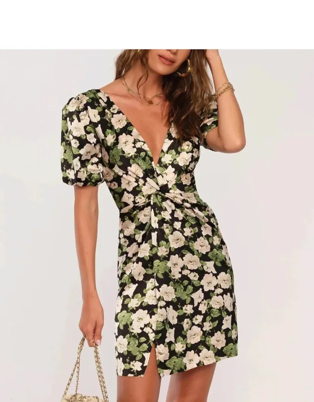 The Shilla Dress In Black Floral