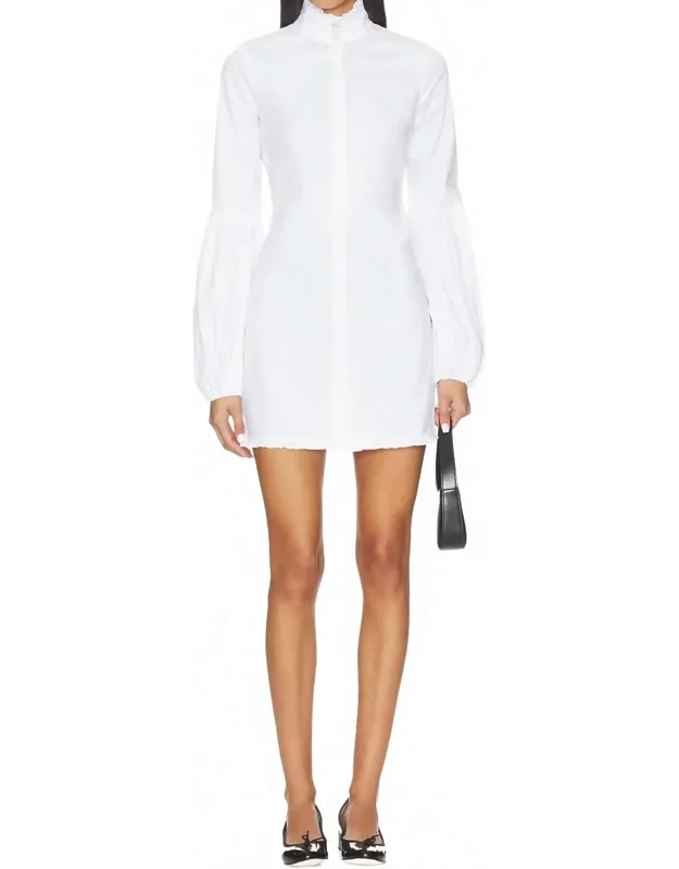 Ruffle Mini Shirt Dress