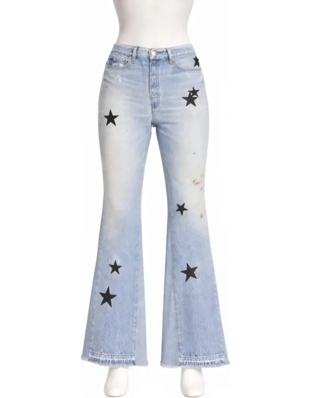 Leather Star Recon Flare Jeans