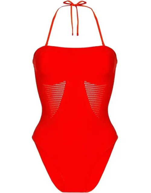 Net & Ribs Swim Bodysuit
