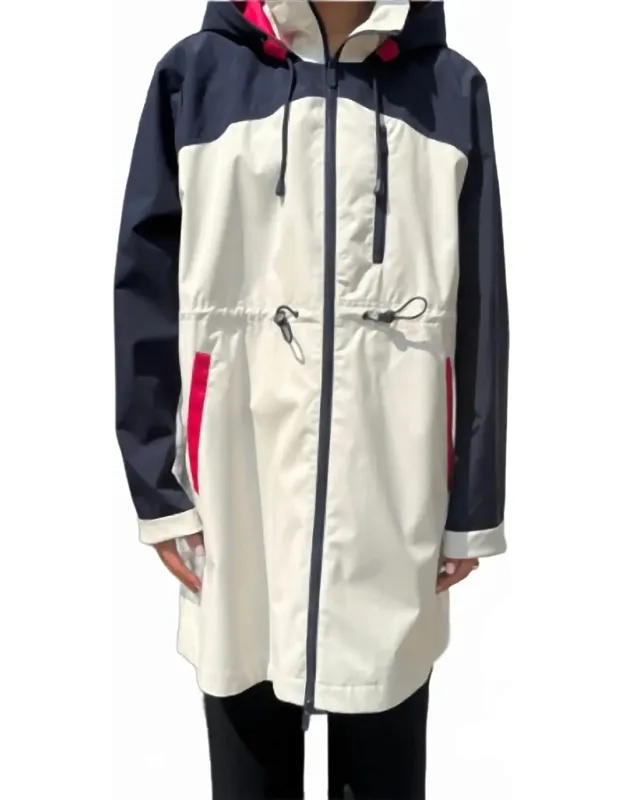 Lightweight Raincoat With Hood