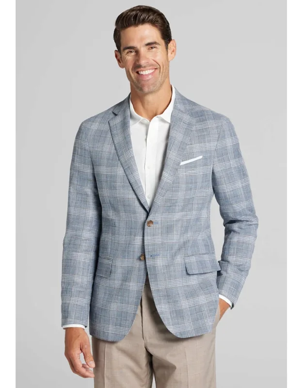 Reserve Collection Tailored Fit Plaid Sportcoat