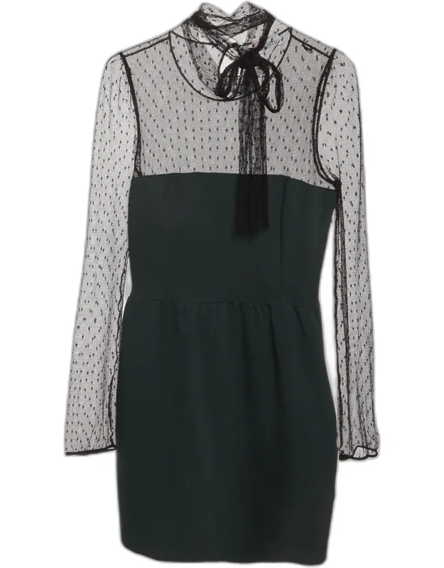 Jersey And Tulle Mini Dress