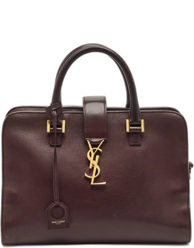 Cabas Monogram Small Leather Top Handle Bag