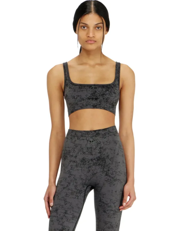 Sports Bra With Utilitarian Print