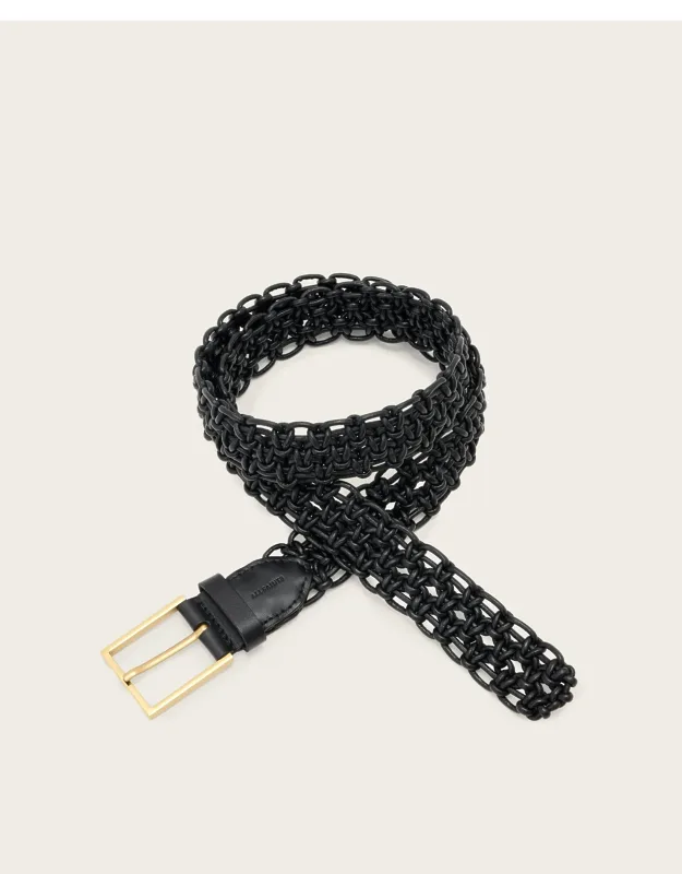 Ila Leather Woven Belt