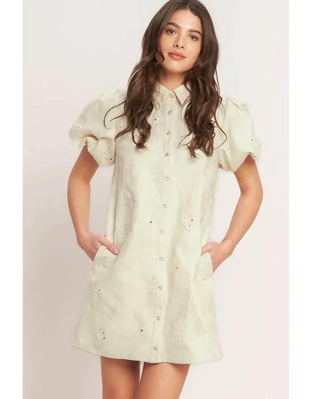 Breathable Weave Woven Mini Dress