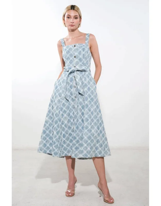 Made To Belive Denim Midi Dress