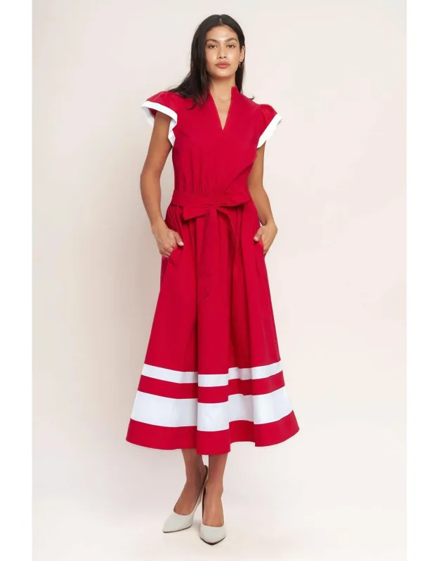 Love In Color Blocked Midi Dress