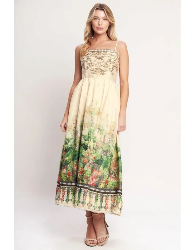 Heirloom Border Woven Midi Dress