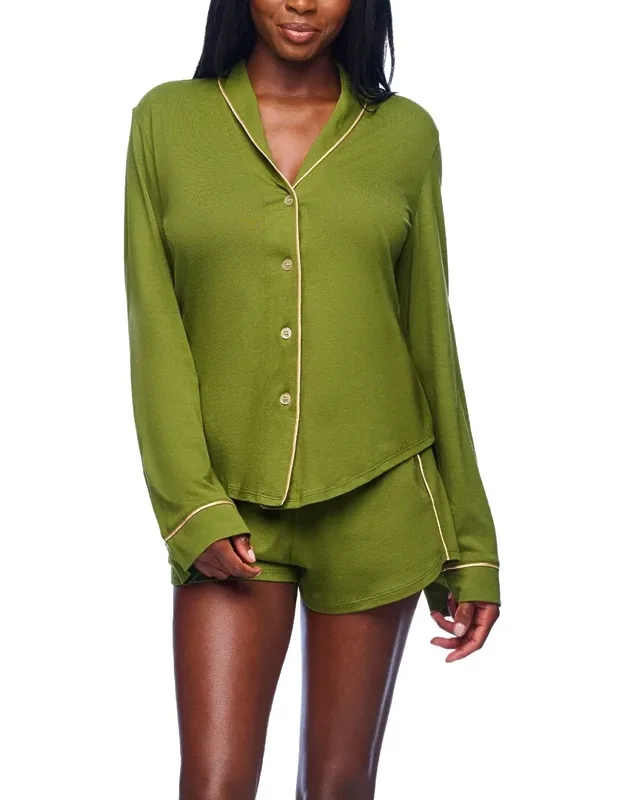 Pima Lusso Top Boxer Pajama Set