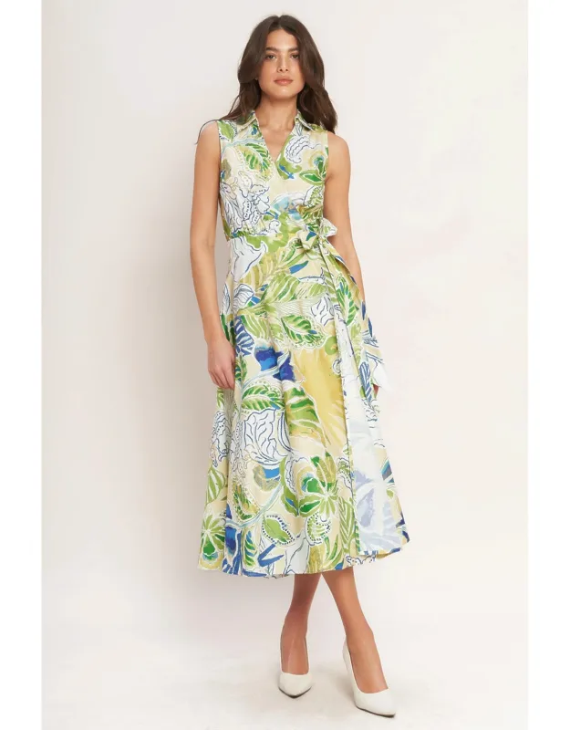 Flow Woven Midi Dress